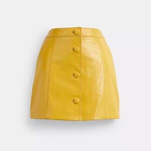 Yellow Button-Up Women's Skirt